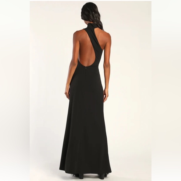 Lulu's Black One-Shoulder Maxi Dress - Picture 2 of 7